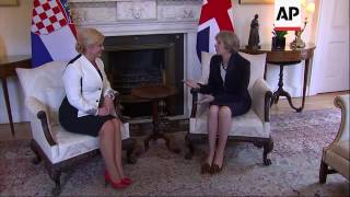 May meets Croatia president at Downing Street