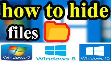 How to hide files and folder in Windows 7, Windows 8 and Windows 10 | Hindi / Urdu