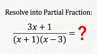Japan|Partial Fractions|Proper Fraction to Partial Fractions|A very nice algebra
