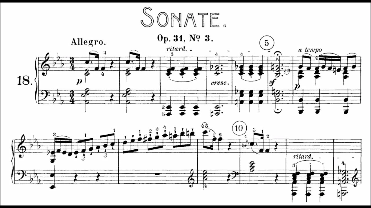 Beethoven: Sonata No.18 in E-bemol Mayor, "The Hunt" (Kovacevich, Biret)