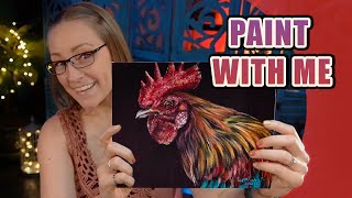 Rooster Acrylic painting Tutorial - Full Painting Lesson by Lachri Fine Art 4,885 views 8 months ago 54 minutes