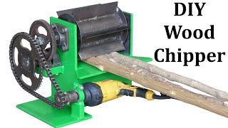 : How To Make A Wood Chipper Using Drill Machine | Simple Diy Wood Chipper Build | DIY
