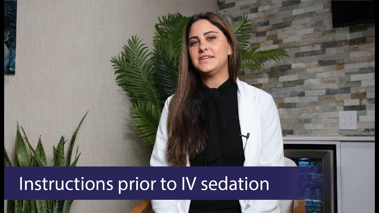 Instructions prior to IV sedation at a dental office at Restorative & Implant Dentistry