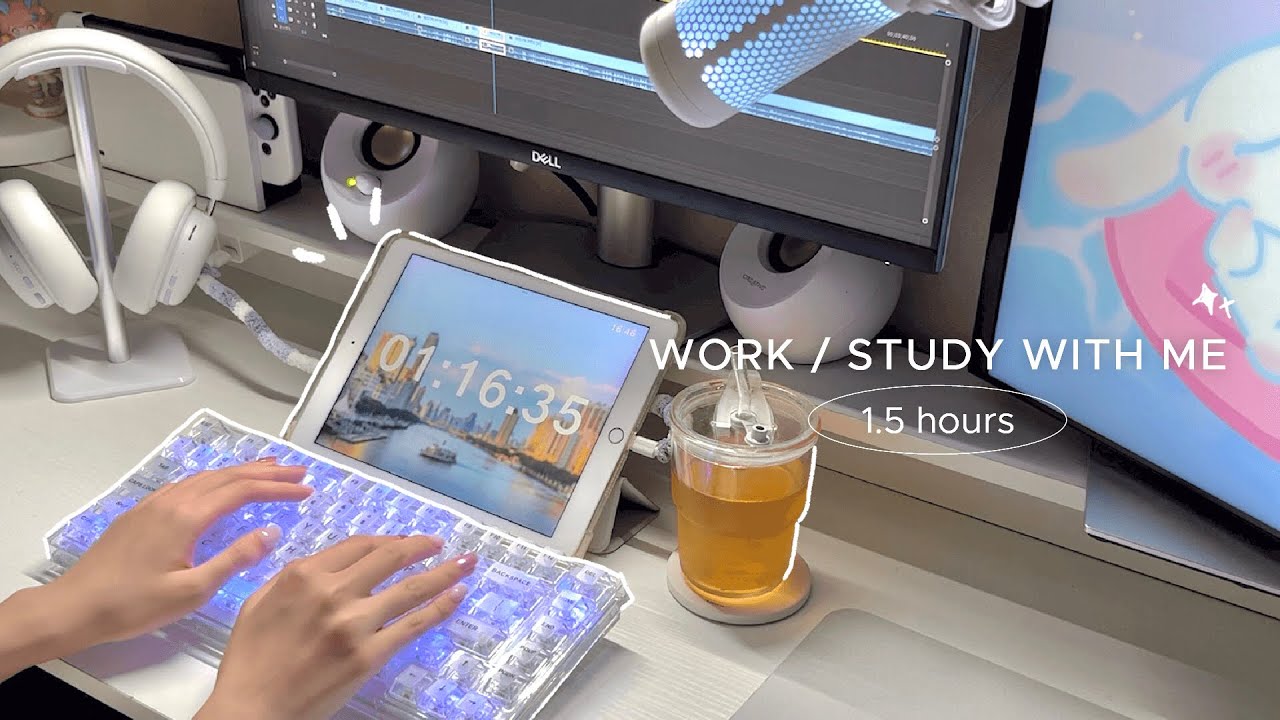 【作業用 1.5h】雨音☔️色々な用途にお使いください❕【study with me】