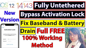 How to Untethered Bypass iCloud in Free | New Version of iCloud Bypass, Fix baseband,  Battery drain