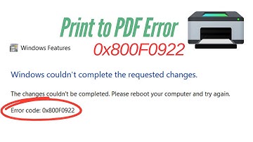 Fix Microsoft Print To PDF Error 0x800F0922 In Windows 11