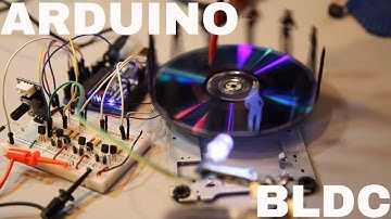 BLDC Arduino motor controller on discrete transistors used for the stroboscope/zoetrope project