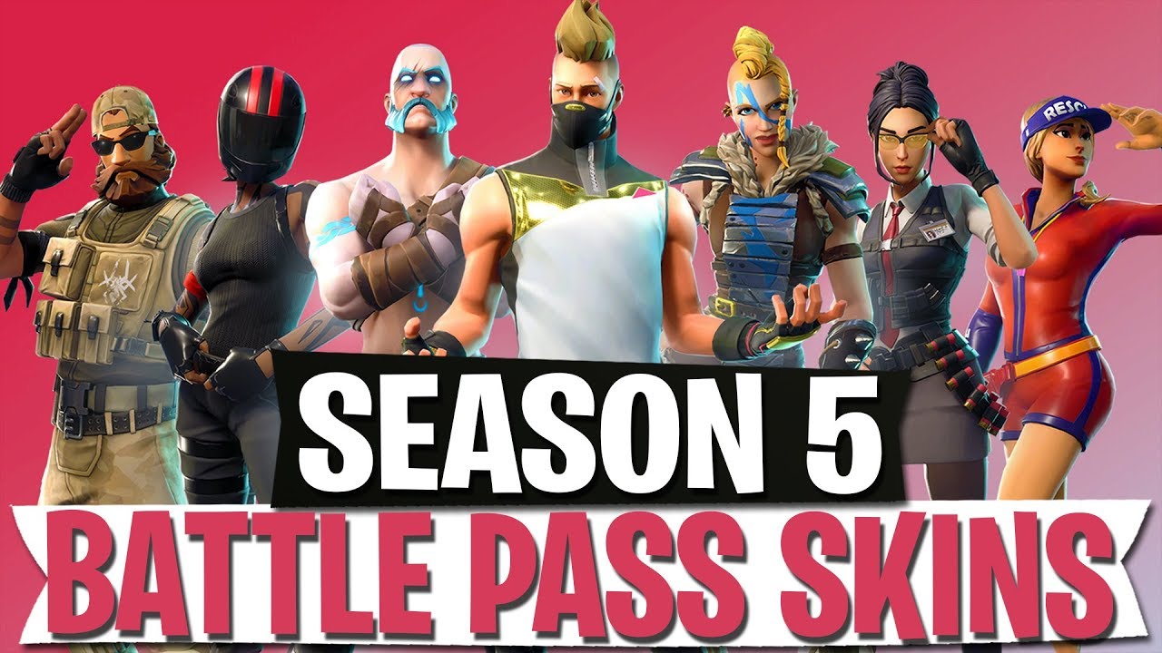 Season 5 Alle Battle Pass Skins Fortnite Battle Royale Youtube 