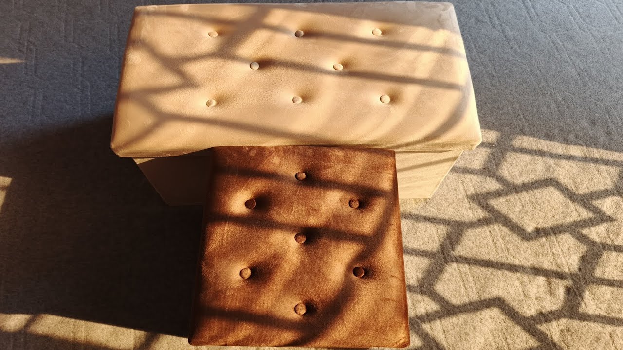 Ottoman Stool with storage unboxing 