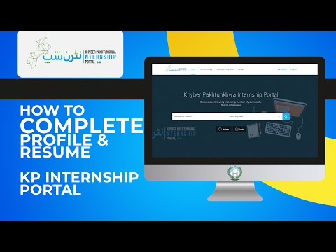 How to Complete your Profile and Resume Section | KP Internship Portal