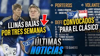 ✅💥Andrés LLINÁS Baja en MILLONARIOS ¿Cuánto tiempo? | Convocados para EL CLÁSICO | Ganar o ganar