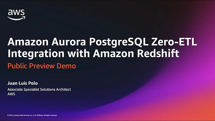 Amazon Aurora PostgreSQL Zero-ETL Integration with Amazon Redshift Public Preview Demo