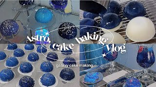 まるで鏡のようにツヤツヤな宇宙ケーキカフェ🪐 【Baking vlog】| 🌎Astro.cake | ミラーケーキ