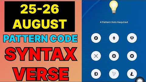25 & 26 August Syntax Verse Daily Vault Pattern Code | Syntax Verse Quiz Answer 25 August |