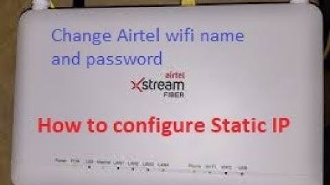 ZTE ont SIP configuration | Airtel static ip configuration