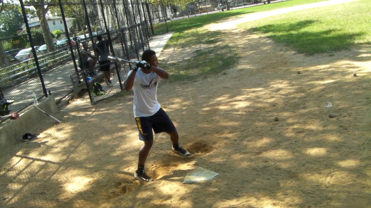 hitting the gym QUENTIN HOLMES & KAI NELSON@HARLEM BASEBALL HITTING ACADEMY