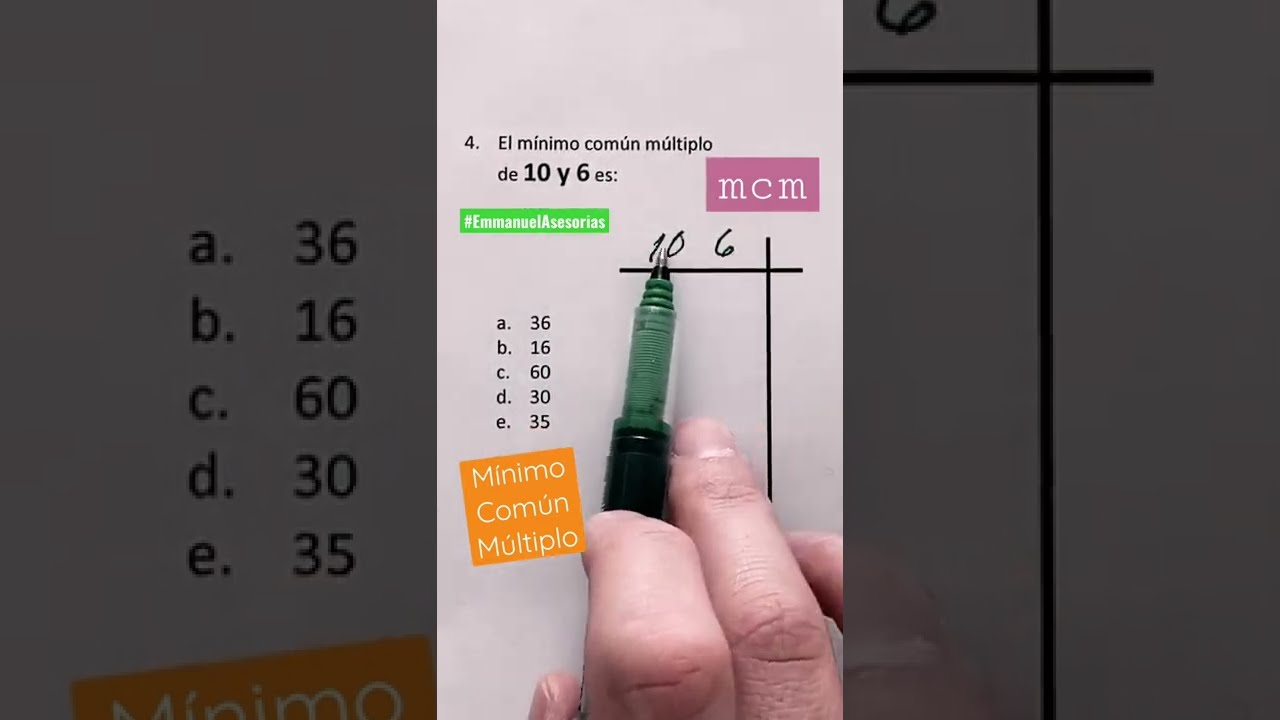 Como hacer el minimo comun divisor