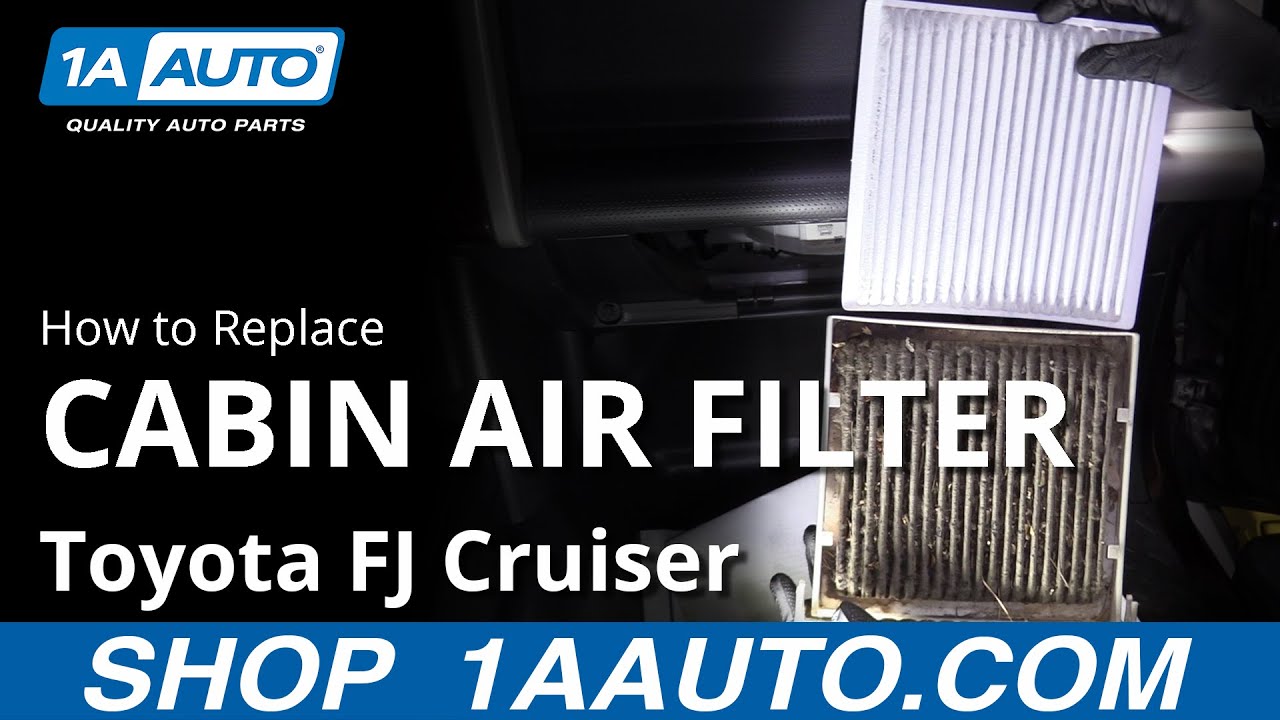 How To Replace Cabin Air Filter 07 10 Toyota Fj Cruiser Youtube