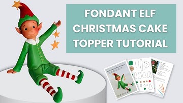 Cute Christmas Elf Cake Topper Tutorial | Easy Christmas Cake Topper | Christmas Cake Decoration