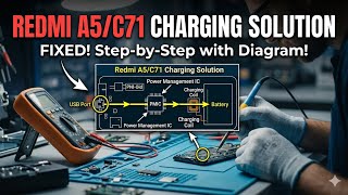 Redmi A5 charging solution with Daigram || poco c71 charging solution #pococ71 #redmia5 #charging 