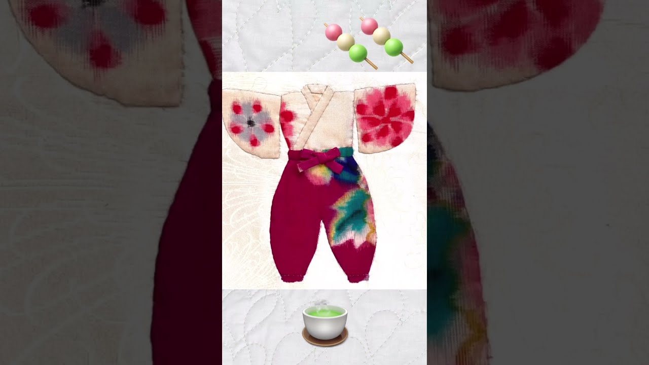 ちくちくもんぺパッチワーク桃色ドット ちくちくもんぺパッチワーク桃色ドット