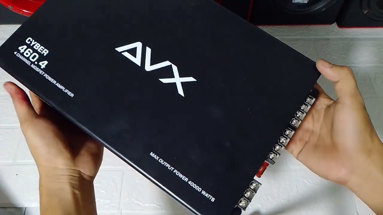 power 4 chennal avx cyber tes suara menggunakan box subwoofer bazoka 10 inch
