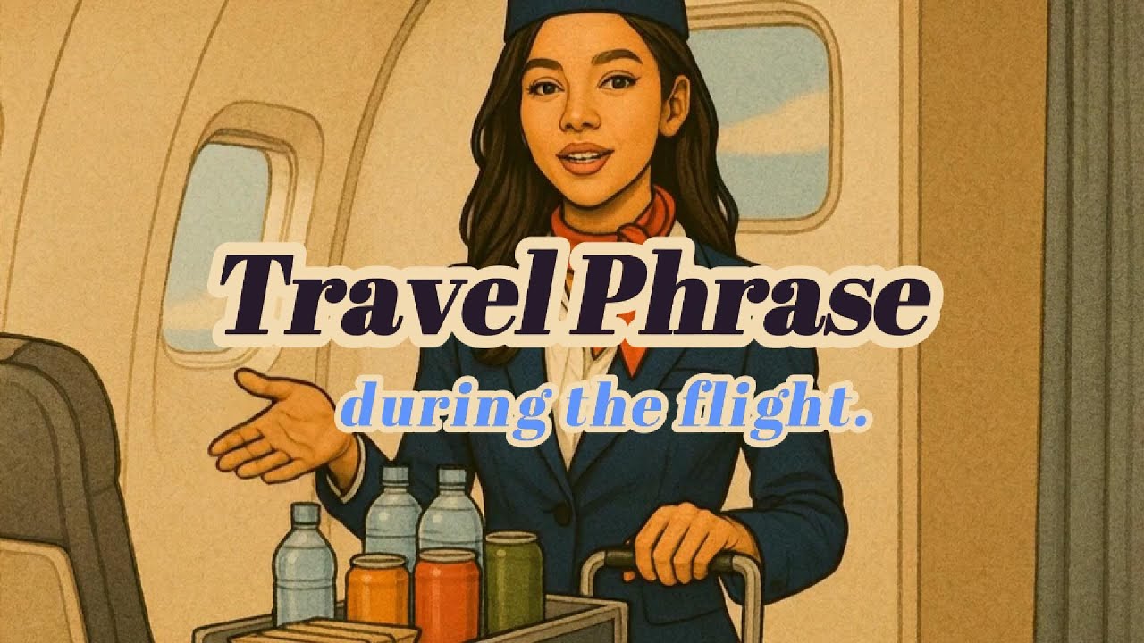 🟥 In-Flight English ✈️ Travel English | Real Phrases You’ll Actually Use!