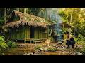 Building a Cozy Bamboo House by the Stream | Bushcraft, Survival, Off Grid Living