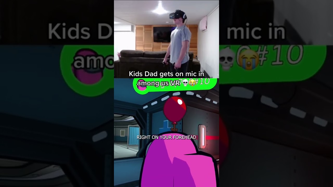 Dad Gets on Mic in Among Us VR