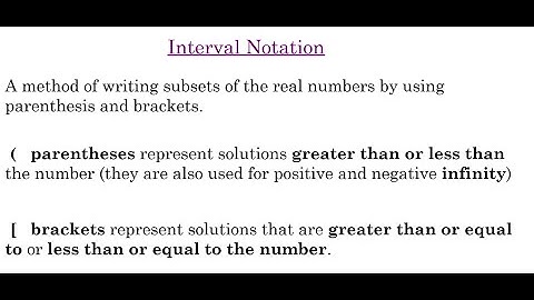 Interval Notation