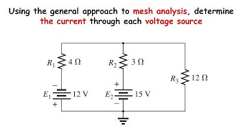 MESH ANALYSIS | BOYLESTAD 8.21 | Using the general approach to mesh analysis, determine the current