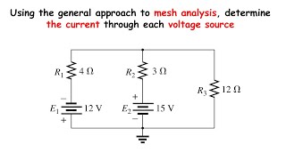 MESH ANALYSIS | BOYLESTAD 8.21 | Using the general approach to mesh analysis, determine the current