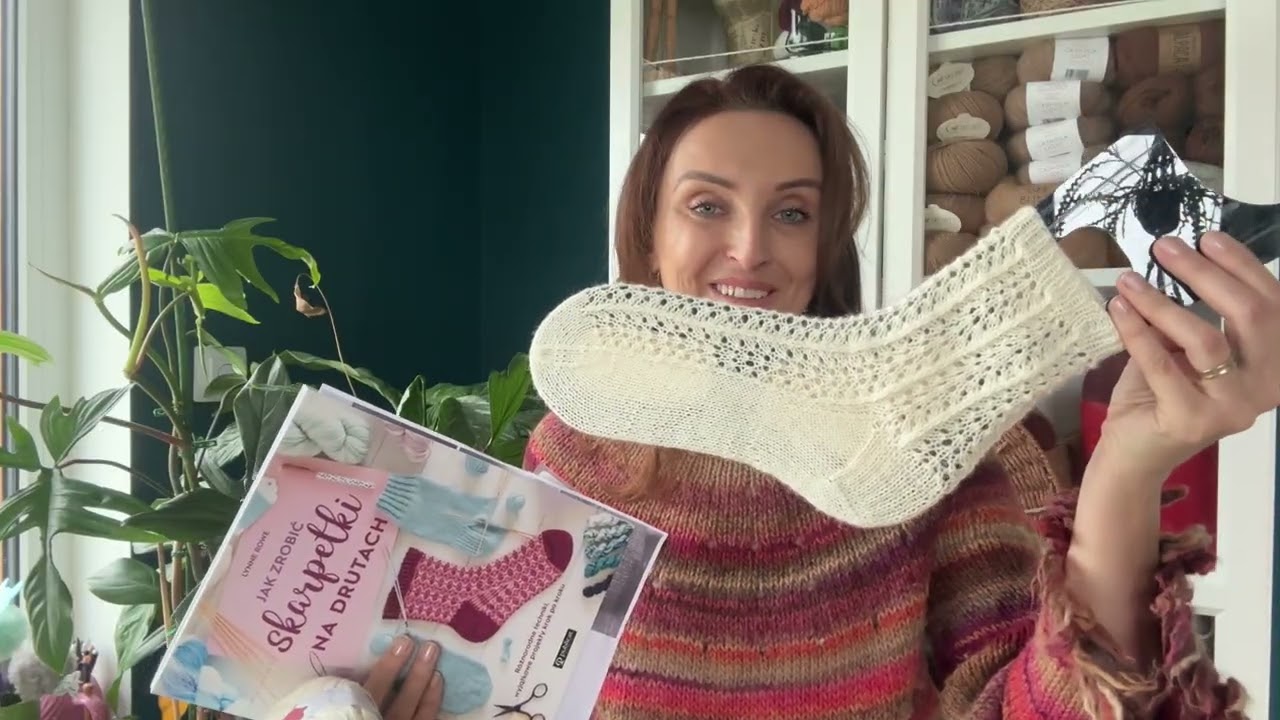 Tutorial 40: „Jesienne jagody” ażurowe skarpetki na drutach 