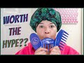 USING KAZMALEJE PADDLE COMB TO DETANGLE MY THICK 4C HAIR| FIRST IMPRESSION| LEAVEIT2NESSA
