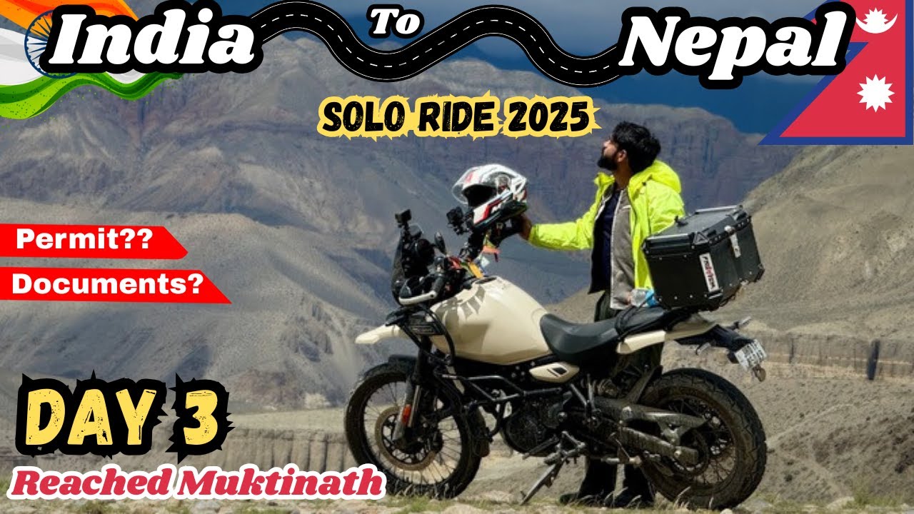 Pokhara to Muktinath Ride🇳🇵: Dangerous Roads‼️Dreamy Views🤩| India to Nepal Solo Ride 2025 ⚠️