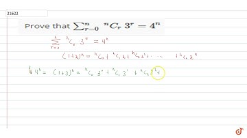Prove that `sum_(r=0)^n^n C_r3^r=4^n`