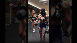 Rhea Ripley &amp; Charlotte Flair working out 💪💪