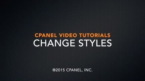 cPanel Tutorials - How to change your cPanel interface style