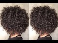 Horizontal Graduation Bob Haircut on Curly Hair | Textured Bob Haircut Step by step