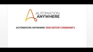 AUTOMATION ANYWHERE 10.5 TASK EDITOR TOPICS(ACTIVE DIRECTORY)