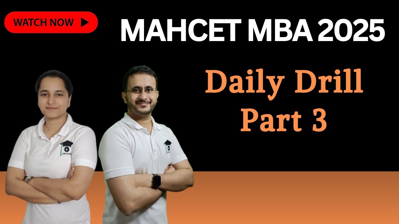 MAHCET MBA 2025 | Daily Drill - Part 3 | Verbal Ability | Complete Revision for MAHCET MBA