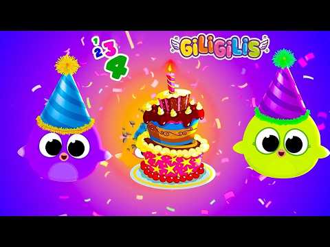 🎈 Join Giligilis' Birthday Bash! Explore Bright Colors & Happy Numbers in a Magical Celebration