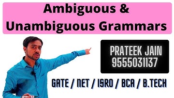 Lecture 3 - Ambiguous & Unambiguous Grammars | Converting  Ambiguous to Unambiguous Grammar