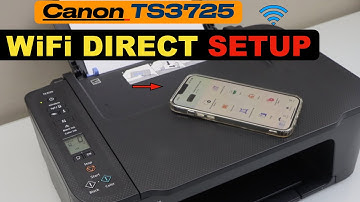 Canon PIXMA TS3725 WiFi Direct Setup !!