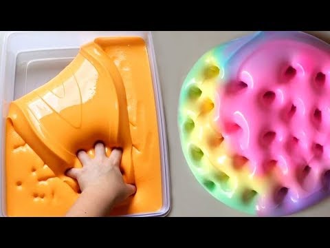 Satisfying Slime ASMR - Glossy Slime Poking ASMR Compilation