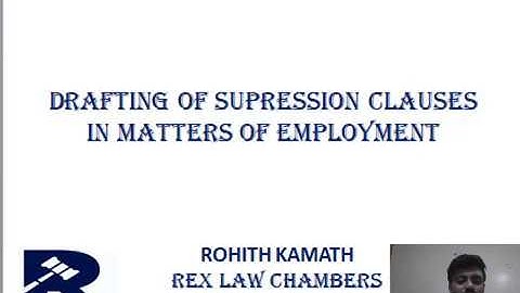 Drafting of Suppression Clauses in Employment Contract