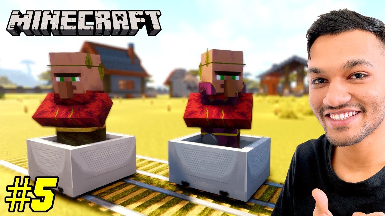 I BRING VILLAGERS IN MY BASE / MINECRAFT GAMEPLAY 5 YouTube