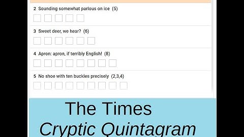 The Times Cryptic Quintagram 2433