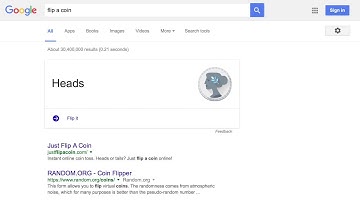 Flip a coin using Google Search!