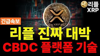 [리플 XRP 코인] 리플 진짜 대박 CBDC 플랫폼 기술개발